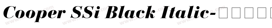 Cooper SSi Black Italic字体转换